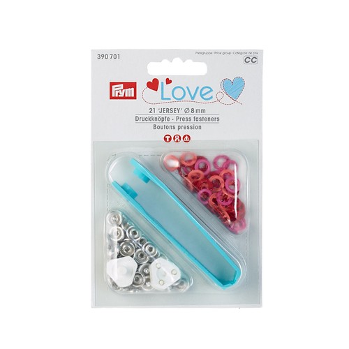 Jersey druckknöpfe love mm - druckknöpfe,