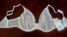 Passionata Spitzen BH Zarte Spitze  75 C weiß / passender Slip NEU m.E.