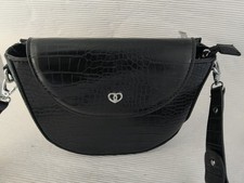 Handtasche schwarz Lackleder