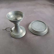 Zinn Kerzenständer, 2 teilig, Zaren Zinn, mit Stempel