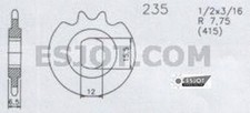 Ritzel vorne zähne - 15,