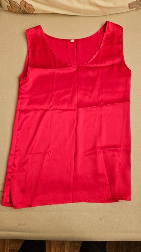 Rotes satin schlafkleid - rotes, satin-schlafkleid