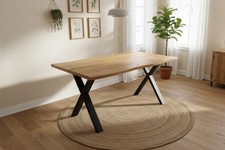 Esstisch baumkante holz optik - esstisch, holz-optik