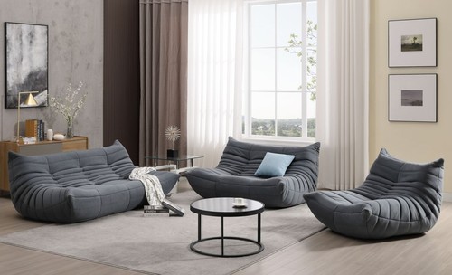 3er sofa set grau - sofa-set,
