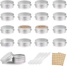 Aluminium Leer Döschen,24 Stück Rund Reise Cremedose Tiegel,5Ml Leere Dosen Mit 