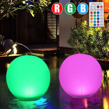 2X RGB LED Solarleuchte φ30cm Schwimmende IP67 Garten Kugellamp Fernbedienung
