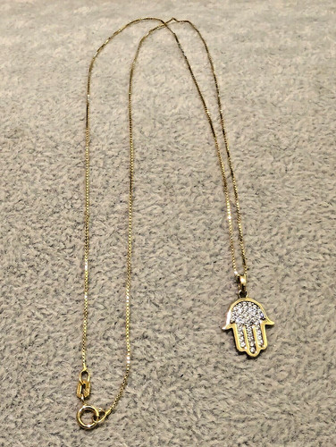 Necklace 333 yellow gold hand - 333,