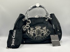 Juicy Couture Scottie Twig Hund Samt Schultertasche schwarz Nuova Y2K neu mit Etikett selten