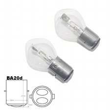 2x S2 BA20d  12V 35/35W Moped