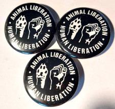 1x Animal Liberation Button Vegan Vegetarisch Animal Liberation Front Tofu Punk