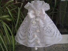 Kerzenschmuck Tropfschutz  Kommunion Taufe weiß Perlen(D3-5cm)