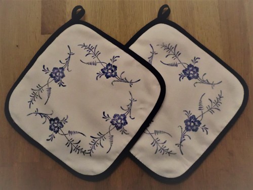 Blaudruck topflappen alt - ,