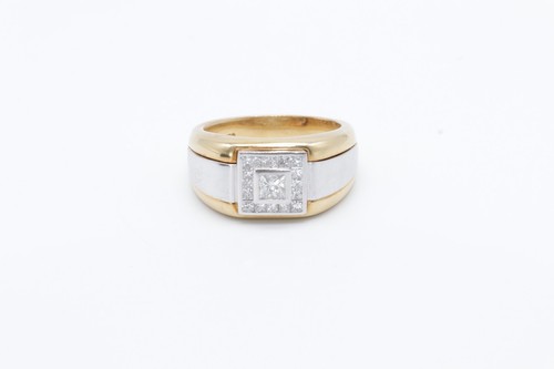 750 bicolor gold ring - 750,