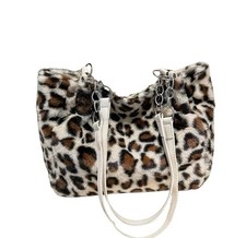 Kunstfell Handtasche Leopard