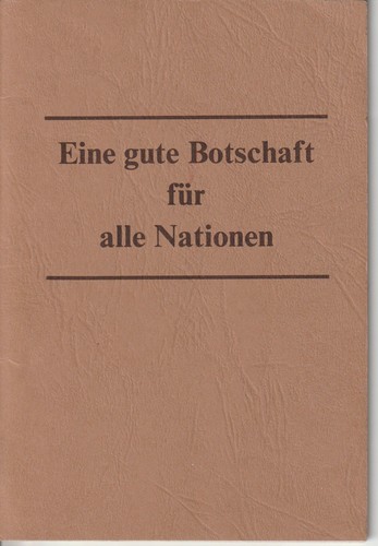Eine gute botschaft für - eine,