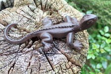 Gartenfigur Eidechse Gusseisen Salamander Gecko Tierfigur Dekofigur Landhausstil