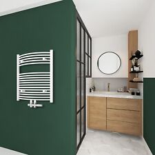 Badheizkörper Badheizung Oval Flach Heizkörper Handtuchwärmer Weiß  NEU