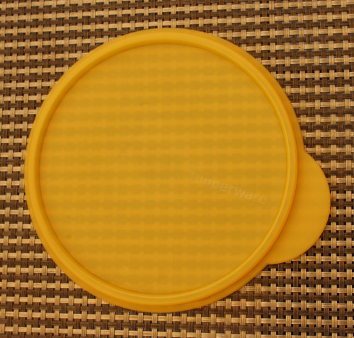 Tupperware deckel rund gelb - deckel,