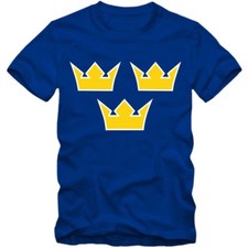 Herren T-Shirt Sverige Schweden Eishockey Icehockey Tre Kronor WM