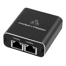 LAN Splitter 1 auf 2 Gigabit Ethernet Switch 2-Port Netzwerk Kabel Verteiler ZU