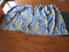 Kinderzimmer Übergardinen, blau mit Teddybären, 2teilig