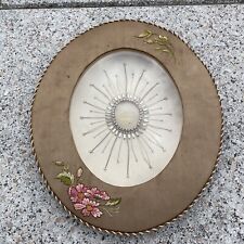 Alte Klosterarbeit Schaukasten Bild Reliquie Agnus Dei Lamm Gottes Pius XI