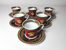 ROSENTHAL VERSACE MEDUSA RED 6  ZWEI TEILIGES MOKKA-ESPRESSO GEDECK  1. WAHL