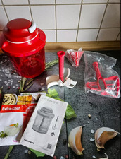 NEU Tupperware Extra-Chef Chef Supersonic 1,35 L rot Chef Zerkleinern Extra Chef