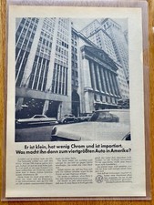 VW Käfer New York Import USA Volkswagen Original 1966 Vintage Advert Werbung