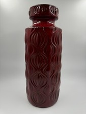 Scheurich Keramik Vase 285 40 Rot Glänzend 60er 70er Sammler Vintage ↕40cm ↔15cm