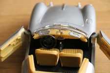 Porsche 356B Cabrio Modellauto 1:24 Spritzguss 18 cm lang silber WELLY