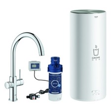 Grohe Red Duo Armatur und Boiler Größe L, C- Auslauf, 30079001, Farbe: Chrom