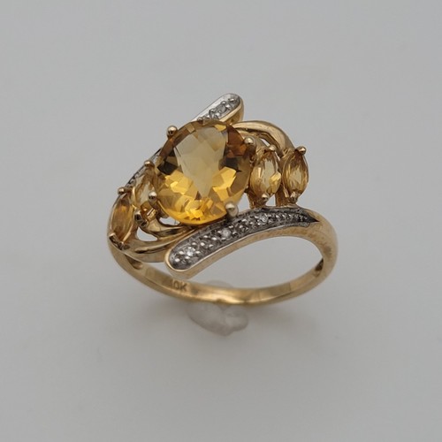 Citrinring gelbgold karat - citrinring, 10