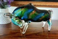 Glasfigur Stier Skulptur Glas