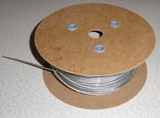 Edelstahl Seil mit PVC-klar D= 1,5/3mm, angebrochene Rolle, mind. 50 Meter