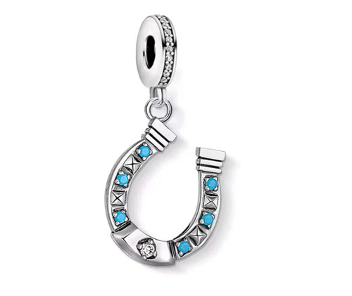 Glück hufeisen blau s925 - glück,