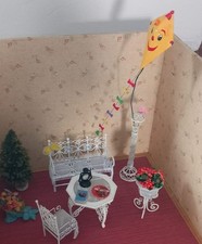 Puppenstuben  Terrassen Möbel Gartenmöbel mit Zubehör