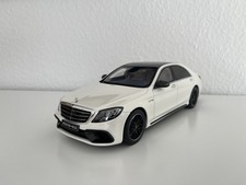 1:18 Modellauto Mercedes S-Klasse S63 AMG V8 W222 weiß GT Spirit limitiert
