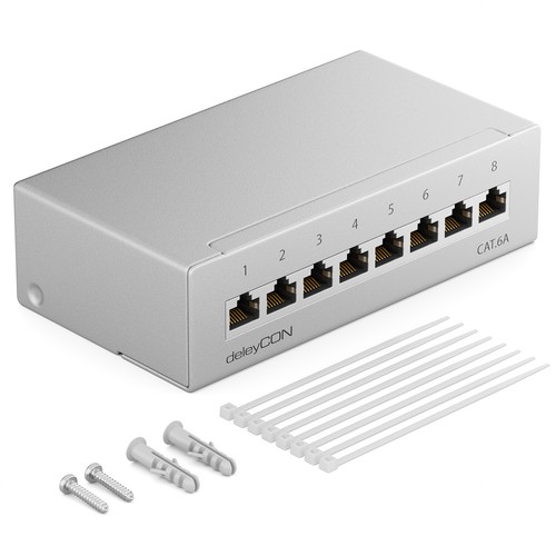 Cat6a patchpanel port - 8, rj45