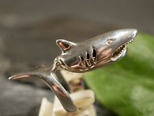 Toller 925 Ring Hai Meer Fisch