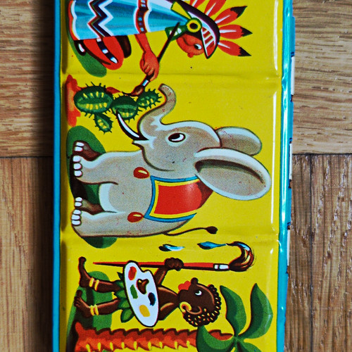 Vintage blechdose mit - vintage,