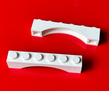 LEGO 2 x Bogensteine Arch Bow Brücke Bricks 1x6 3455 92950 Weiß weiss