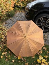 Originaler MCM Regenschirm Vintage Monogramm  Holzgriff  Luxus Accessoire