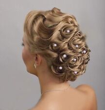 Kopfschmuck 12 Curlies Perlen Haarschmuck zu Brautkleid Ballkleid Kommunionkleid