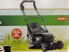 Akku Rasenmäher HW 6046-2 Mulchmäher 60V incl. Akku 4 Ah und Ladegerät Mulchkit