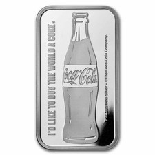 1 UNZE 999 SILBER - COCA COLA / FLASCHE - MEDAILLE - SILBERBARREN - SELTEN