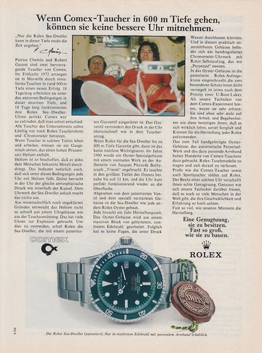 Rolex sea dweller reklame - sea-dweller,