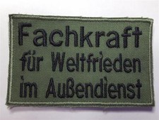 FACHKRAFT FÜR WELTFRIEDEN IM