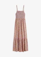 Maxikleid mit smok 44 - maxikleid,