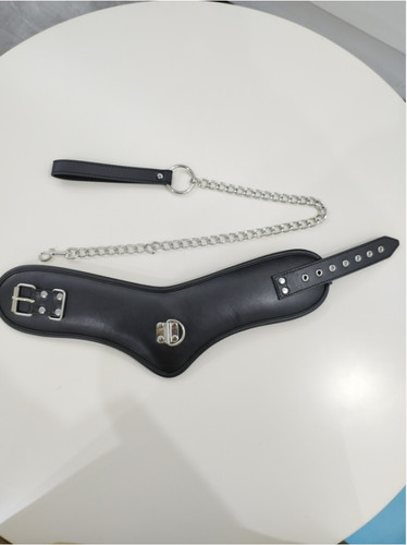 Leder halsband halsfessel - ,